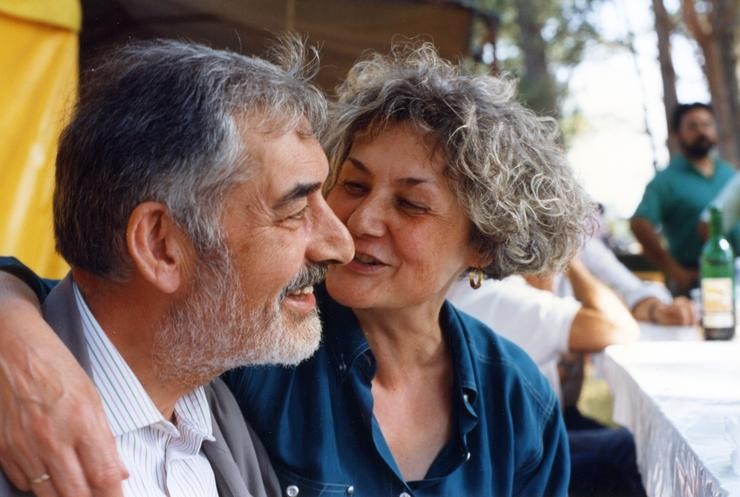 O poeta Manuel María e a súa dona Saleta Goy 