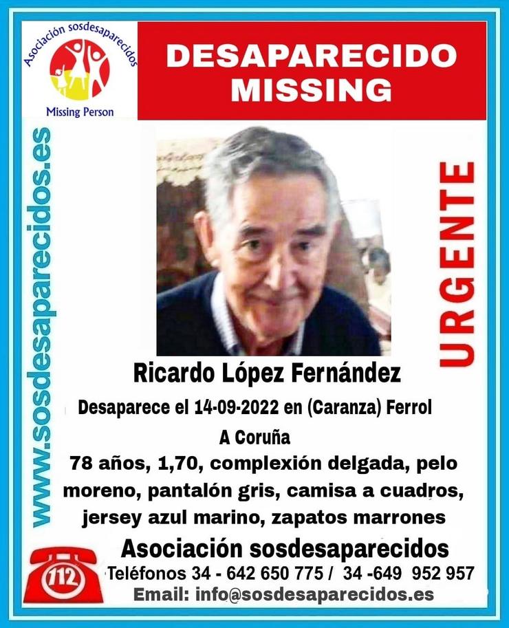 Home desaparecido no barrio ferrolán de Caranza.. SOS DESAPARECIDOS / Europa Press