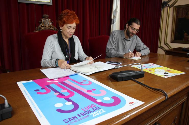 A concelleira de Cultura, Maite Ferreiro, avanzaba o programa completo na reunión da Comisión de Festas de San Froilán. CONCELLO DE LUGO / Europa Press