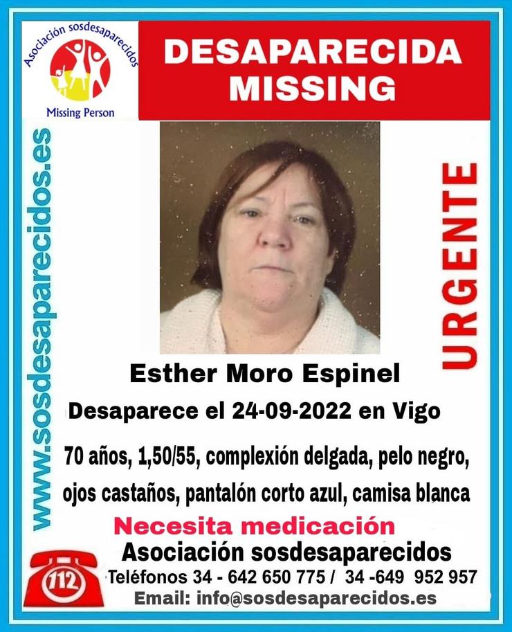 Imaxe da muller desaparecida en Vigo.. SOS DESAPARECIDOS / Europa Press