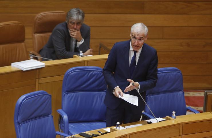 O vicepresidente primeiro da Xunta, Francisco Conde, no Parlamento galego.. XUNTA / Europa Press