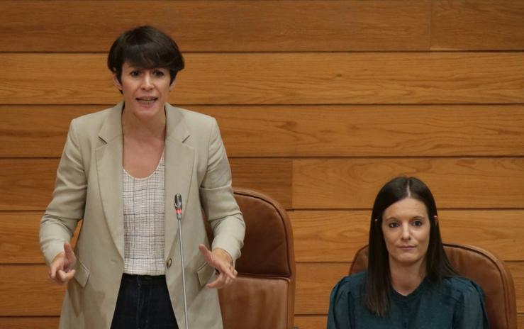 Ana Pontón, portavoz nacional do BNG, no pleno do Parlamento. BNG