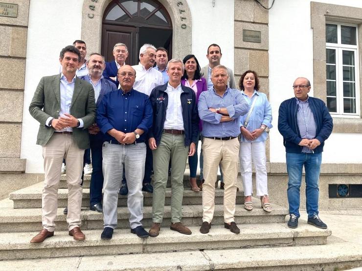 O presidente do PPdeG, Alfonso Rueda, reúnese en Palas de Rei con varios representantes institucionais da provincia de Lugo.. PPDEG / Europa Press