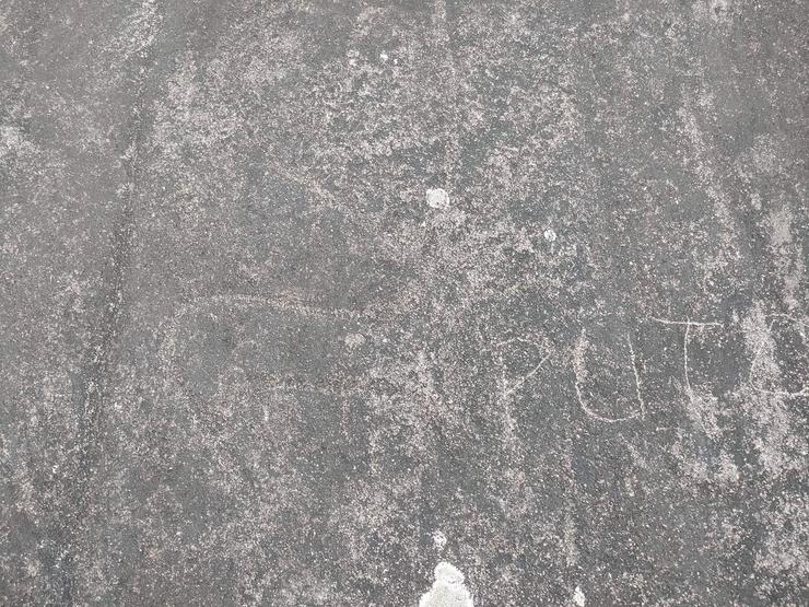 Riscan e vandalizan o conxunto rupestre de Feáns, en Cotobade / Manuel Ruibal - FB