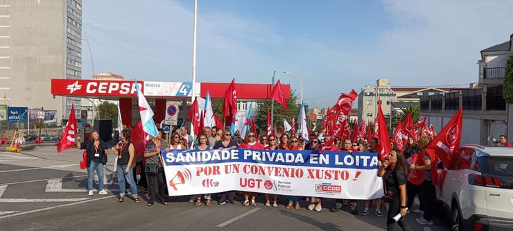 Mobilización de persoal da sanidade privada / CIG