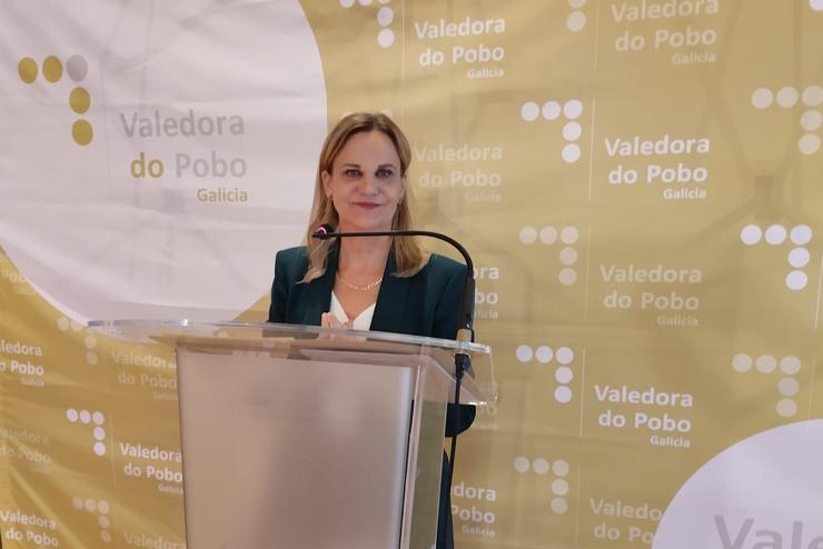 A valedora do Pobo, María Dolores Fernández Galiño, presenta o informe da institución de 2022 / Europa Press