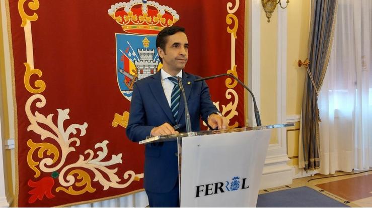 Rolda de prensa do alcalde de Ferrol, José Manuel Rei, para informar os asuntos tratados na Xunta de Goberno local, a 16 de outubro de 2023.. CONCELLO DE FERROL / Europa Press