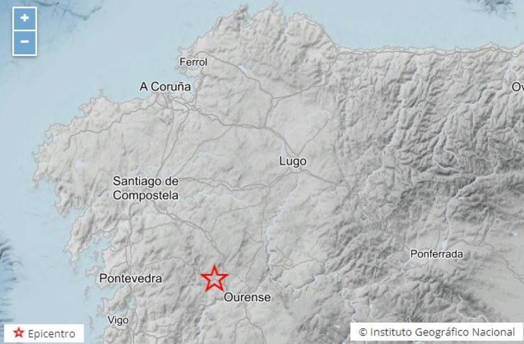 O Concello do Carballiño rexistrou dous terremotos en outubro / CAPUTRA INSTITUTO XEOGRÁFICO NACIONAL