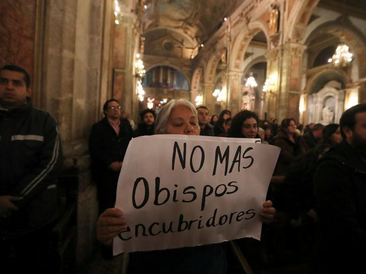 Manifestación en contra dos abusos sexuais no seo da Igrexa 