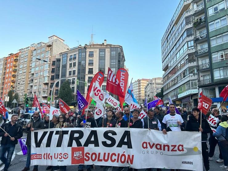 Imaxe da manifestación de Vitrasa / CIG