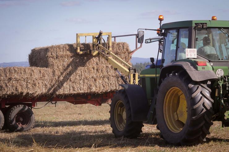 Arquivo - Un tractor durante a recollida de trigo na parroquia de Calvo, a 31 de xullo de 2023, en Abadin, Lugo, Galicia (España). O sector gandeiro prevé un aumento dos custos de pensos e forraxes os próximos meses, debido a que España enfronta. Carlos Castro - Europa Press - Arquivo / Europa Press