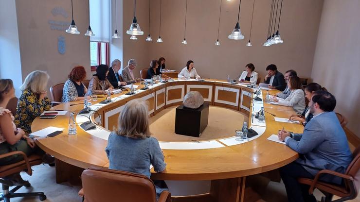 Reunión da Xunta de Portavoces do Parlamento de Galicia na que se fixou a orde do día do Debate sobre o Estado da Autonomía que se celebrará a partir do 10 de outubro na Cámara galega 