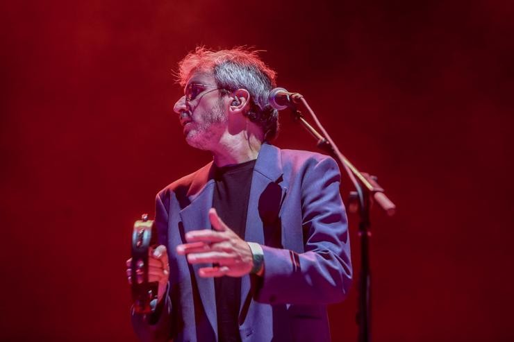 O cantante Xoel López durante a súa actuación no concerto organizado nas Noites do Botánico, a 24 de xuño de 2021, en Madrid / Ricardo Rubio - Arquivo