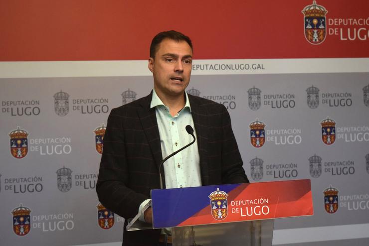 O deputado de Promoción Económica e Social, Pablo Rivera, tras a celebración da reunión ordinaria da Xunta de Goberno da Deputación, en Lugo. DEPUTACIÓN DE LUGO