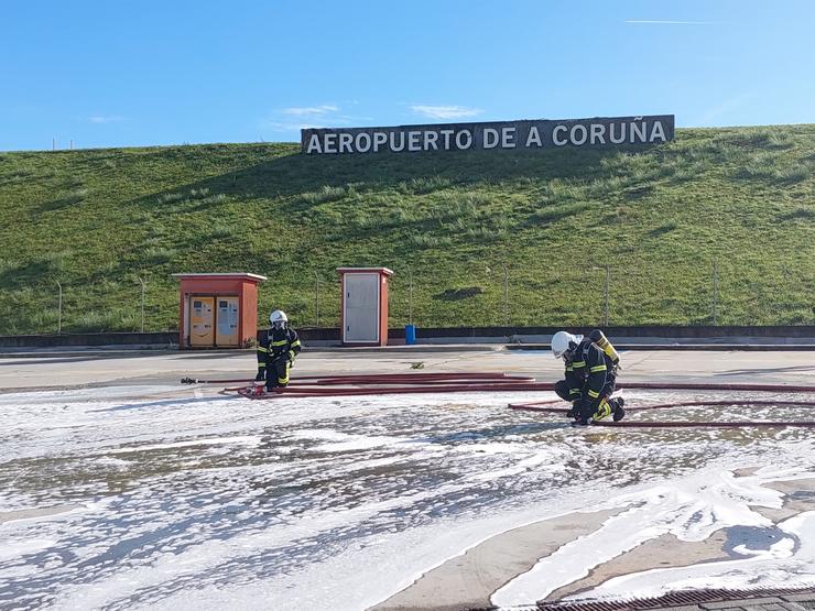 Simulacro do aeroporto da Coruña. AEROPORTO DA CORUÑA