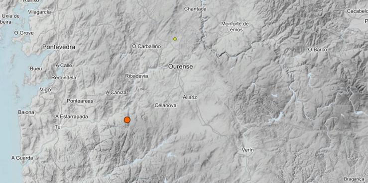 Sismos rexistrados en Ourense / IGN