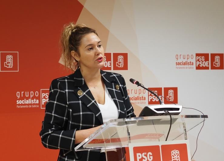 A deputada do PSdeG, Patricia Otero, en rolda de prensa. PSDEG / Europa Press