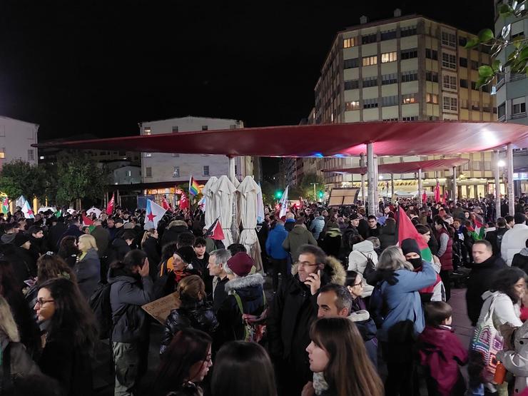 Concentración na Praza Roxa de Santiago en apoio ao pobo palestino / CEDIDA (EUROPA PRESS) -  Europa Press