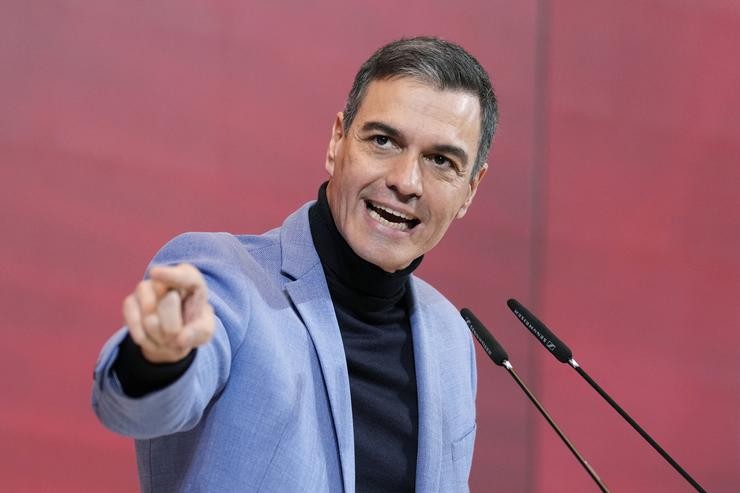 O secretario xeral do PSOE e presidente do Goberno, Pedro Sánchez. Álvaro Ballesteros - Europa Press