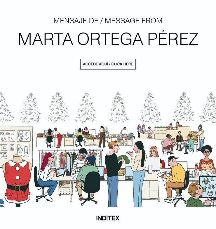 Felicitación de Marta Ortega. INDITEX / Europa Press