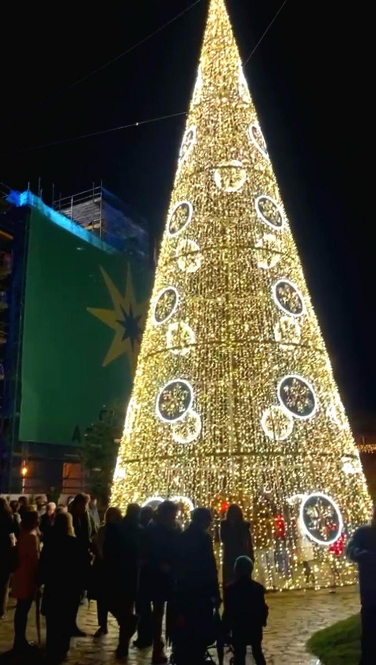 Árbore de Nadal en Santiago, a 1 de decembro de 2023 