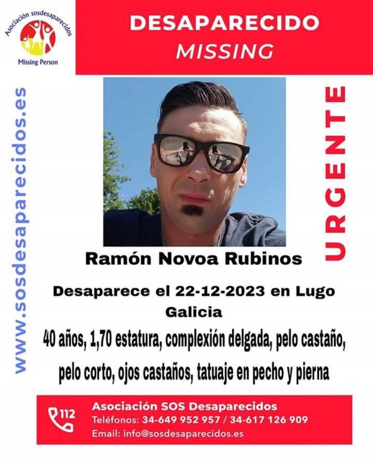 Home de 40 anos desaparecido en Lugo.. SOS DESAPARECIDOS / Europa Press