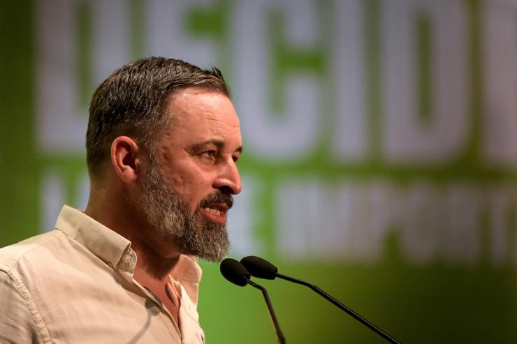 Arquivo - O presidente nacional e candidato á presidencia do Goberno de Vox, Santiago Abascal, participa nun acto do seu partido no Palacio da Ópera, a 26 de xuño de 2023, na Coruña, Galicia (España). Abascal participou hoxe nun acto. M. Dylan - Europa Press - Arquivo / Europa Press