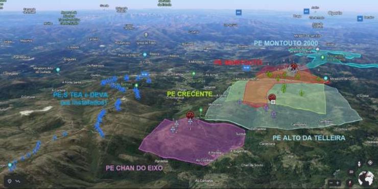 Parque eólico Alto de Montouto entre a Cañiza e Covelo / Ecoloxistas en Acción / Europa Press