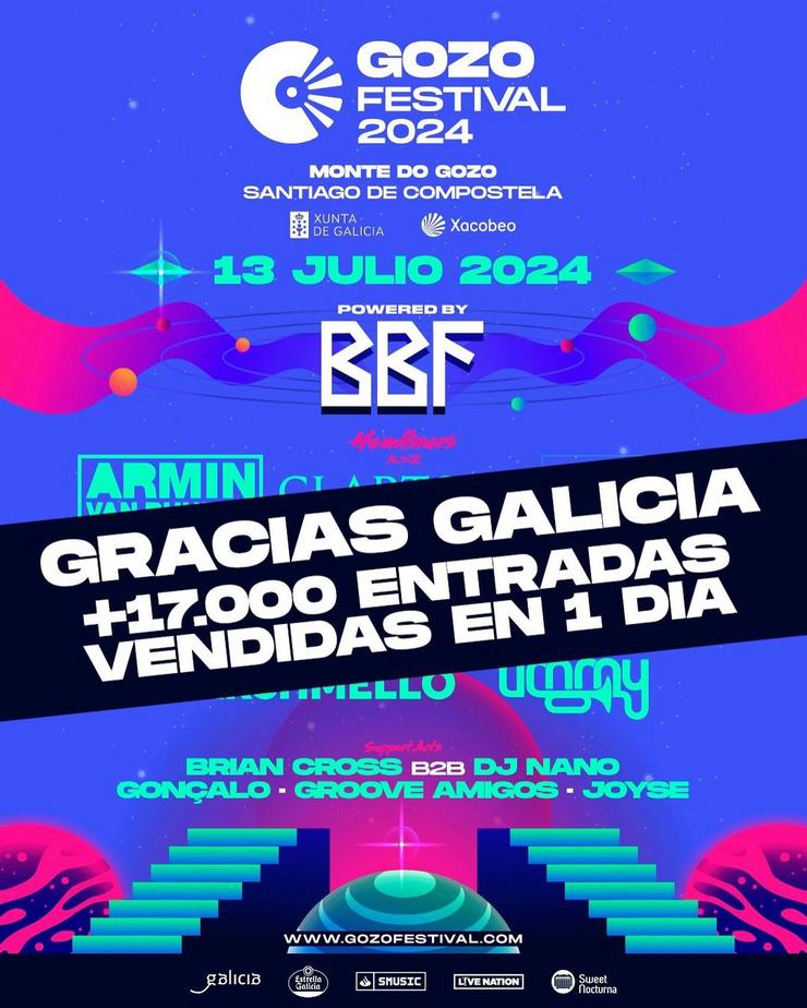 O festival galego O Gozo Festival vende máis de 17.000 entradas en 24 horas / O GOZO FESTIVAL / Europa Press