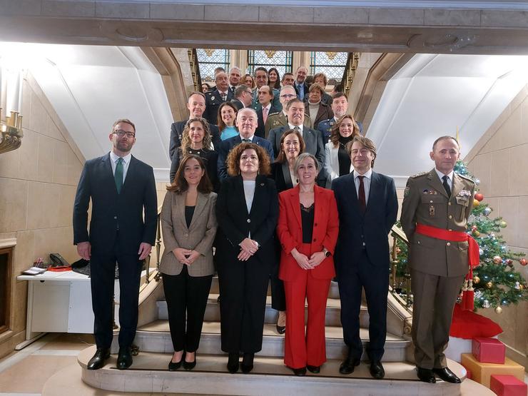 María Rivas, Inés Rey, Miguel Corgos e Ethel Vázquez, na conmemoración do 45 aniversario da Constitución./ SUBDELEGACIÓN DO GOBERNO / Europa Press