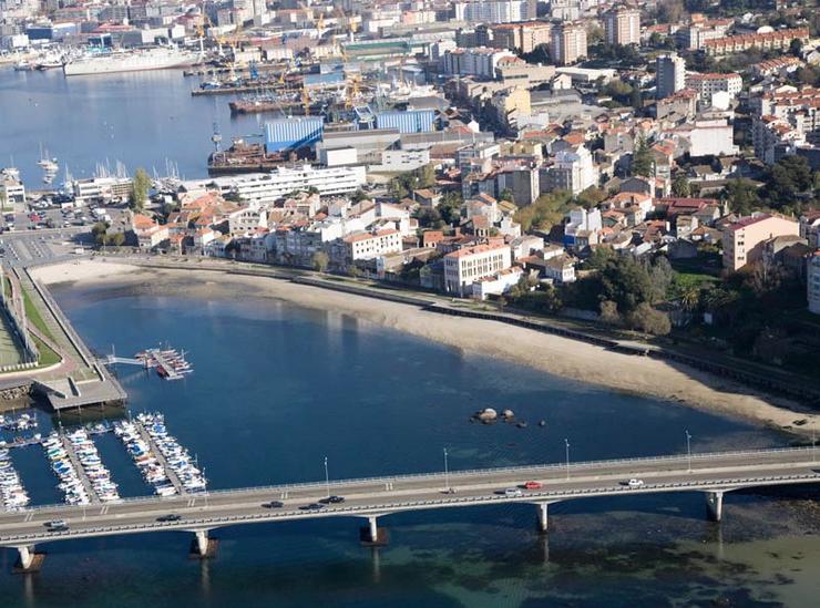 Praia do Adro, en Bouzas, en Vigo / Turismo de Galicia