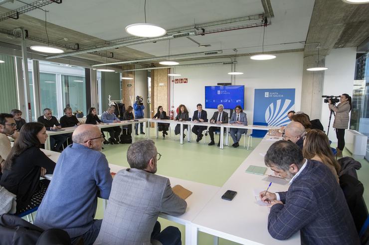 O conselleiro de Cultura, Educación, FP e Universidades, Román Rodríguez, reúnese con directores de conservatorios e escolas de ensinos artísticos de Galicia 