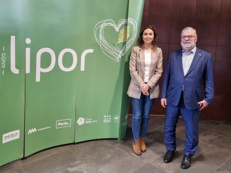 A directora xeral de Sogama Mirta Sueiro, e o director de Lipor, Fernando Leite.. XUNTA / Europa Press
