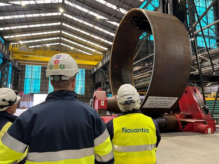 Navantia-Seanergies e Windar Renovables inician a construción do primeiro monopile XXL en Fene 