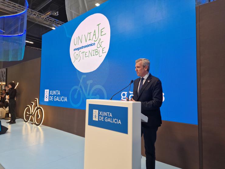 O presidente da Xunta, Alfonso Rueda, nun acto en Fitur.. PEDRO DAVILA-EUROPA PRESS 