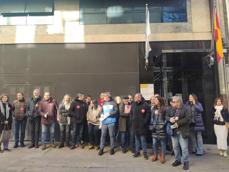 Concentración de persoal de Inspección de Traballo e Seguridade Social ante a sede do organismo situada na Coruña. CIG / Europa Press