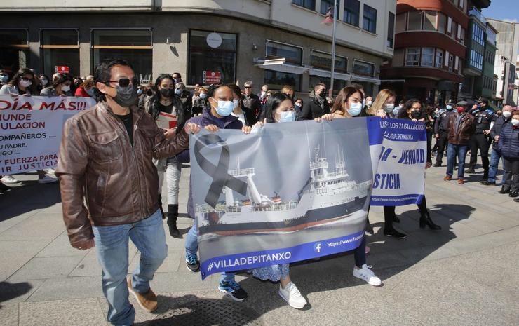 Arquivo - Concentración de familiares e coñecidos de pescadores falecidos no Pitanxo.. Javier Vázquez - Europa Press - Arquivo 