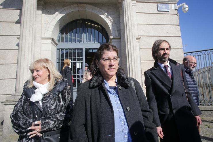 Familiares á súa saída da xornada de conclusións do xuízo do dobre crime do Cash Record, na Audiencia Provincial de Lugo / Europa Press