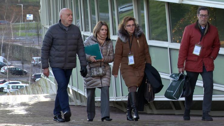 A directora de seguridade de Adif, Esther Mateo, á súa chegada ao xuízo do accidente do tren Alvia / Europa Press