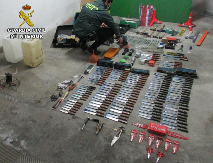 Obxectos intervidos durante a operación /GARDA CIVIL 