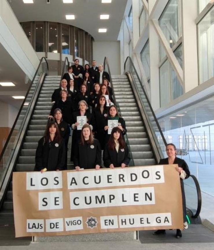 Letrados da Administración de Xustiza, na Cidade da Xustiza en Vigo.. LAJ DE VIGO / Europa Press