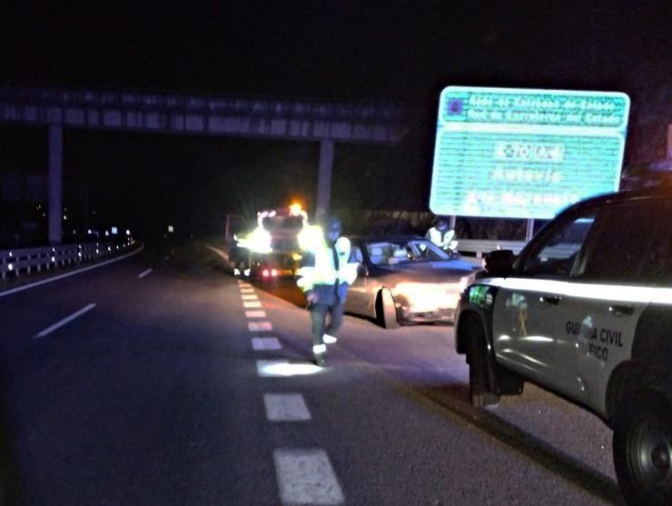 Condutor que se dirixía sentido Madrid, en dirección contraria, pola A-6 e foi interceptado pola Garda Civil.. GARDA C IVIL DE LUGO / Europa Press