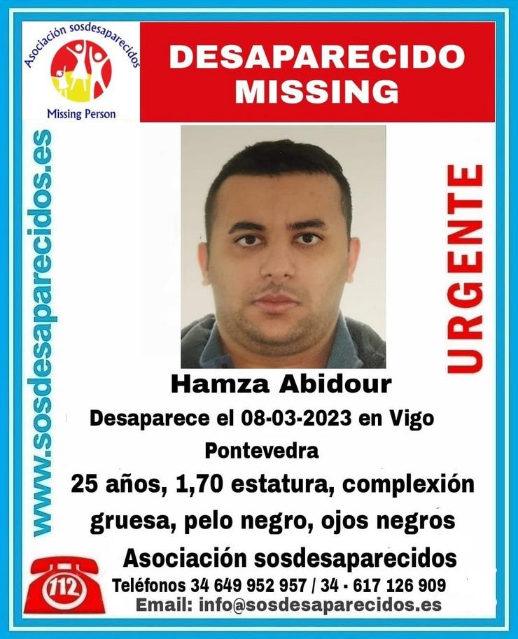 Imaxe do desaparecido en Vigo.. SOS DESAPARECIDO / Europa Press