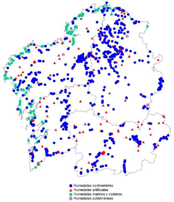 Mapa de humedais da Xunta / xunta.gal