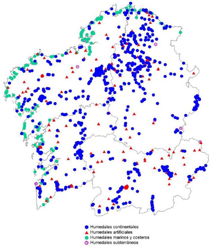 Mapa de humedais da Xunta 
