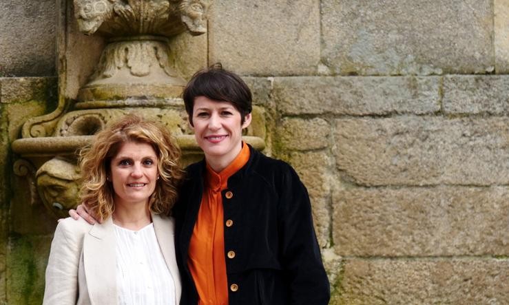 A portavoz nacional do BNG, Ana Pontón (dereita), e a candidata nacionalista á Alcaldía do Carballiño, Sofía García (esquerda) / Europa Press