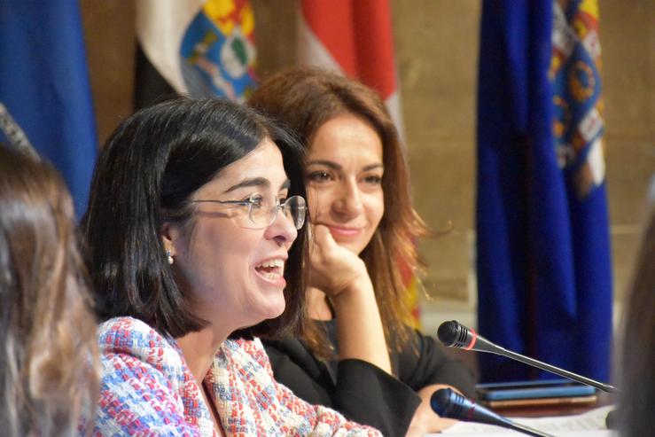 A ministra de Sanidade, Carolina Darias, e a secretaria de Estado de Sanidade, Silvia Calzón, na reunión do Consello Interterritorial do Sistema Nacional de Saúde (CISNS). En Palma de Mallorca (España), a 17 de marzo de 2023.. MINISTERIO DE SANIDADE 