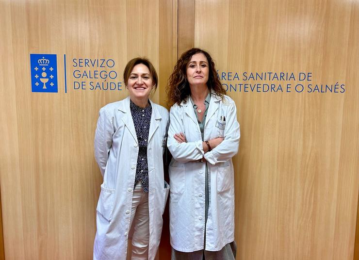 Concepción Abellás, nova directora de Enfermaría da área sanitaria de Pontevedra-O Salnés; e Silvia Amoedo, nova subdirectora de Enfermaría de Atención Primaria desta área 