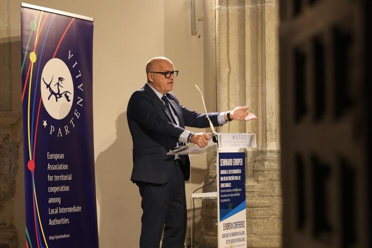 O presidente da Deputación de Ourense, Manuel Baltar, durante o acto en Segovia 