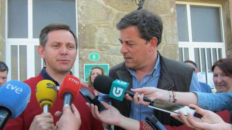 José Miñones e José Ramón Besteiro en declaracións aos medios 